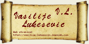 Vasilije Lukešević vizit kartica